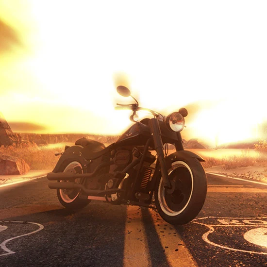 Motorbike Route 66 Audio Responsive Wallpaper Engine