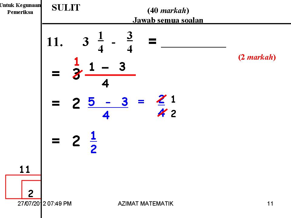 AZIMAT SEKOLAH RENDAH: PERPULUHAN, PECAHAN DAN WANG (280712)