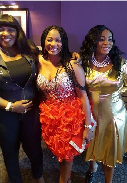 51-year-Old S*xy Star, Clarion Chukwurah Flaunts Cle'avage at a Movie Premiere (Photos)