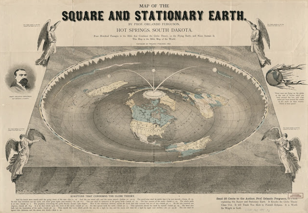 Ένας παράξενος χάρτης του 19ου αιώνα που παρουσιάζει τη Γη επίπεδη οπως νόμιζαν τότε!