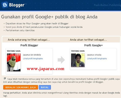 Cara Merubah Profil Blogger Menjadi Profil Google plus