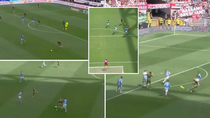 Theo Hernandez runs the length of the pitch before smashing home stunning goal