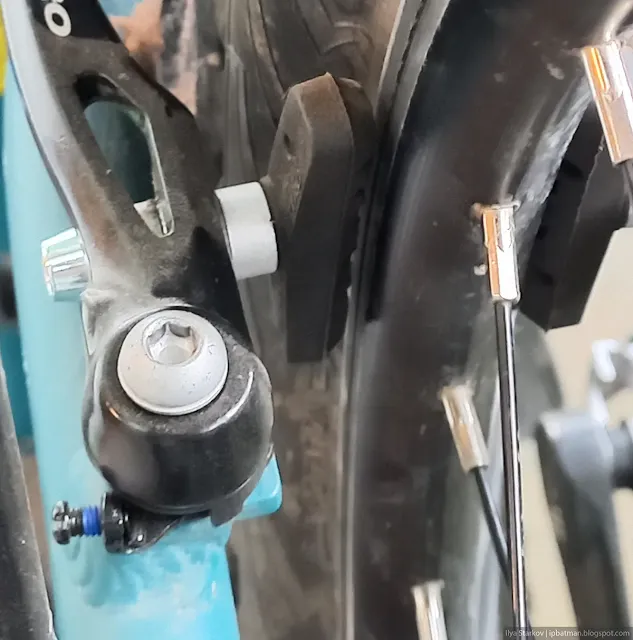 Колодка V-brake и обод колеса