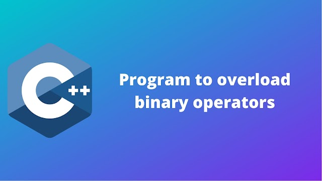 C++ program to overload binary operators