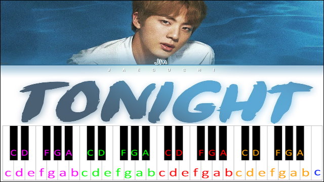 Tonight by BTS Jin Piano / Keyboard Easy Letter Notes for Beginners