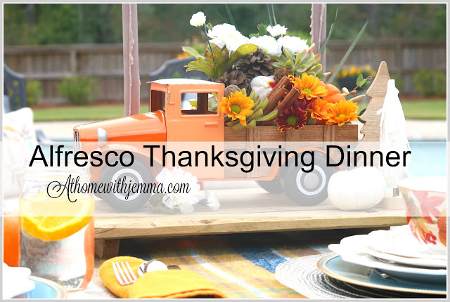 centerpiece, Thanksgiving, outdoor, vintage, truck, athomewithjemma.com