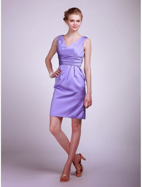 v-neck bridesmaid dress