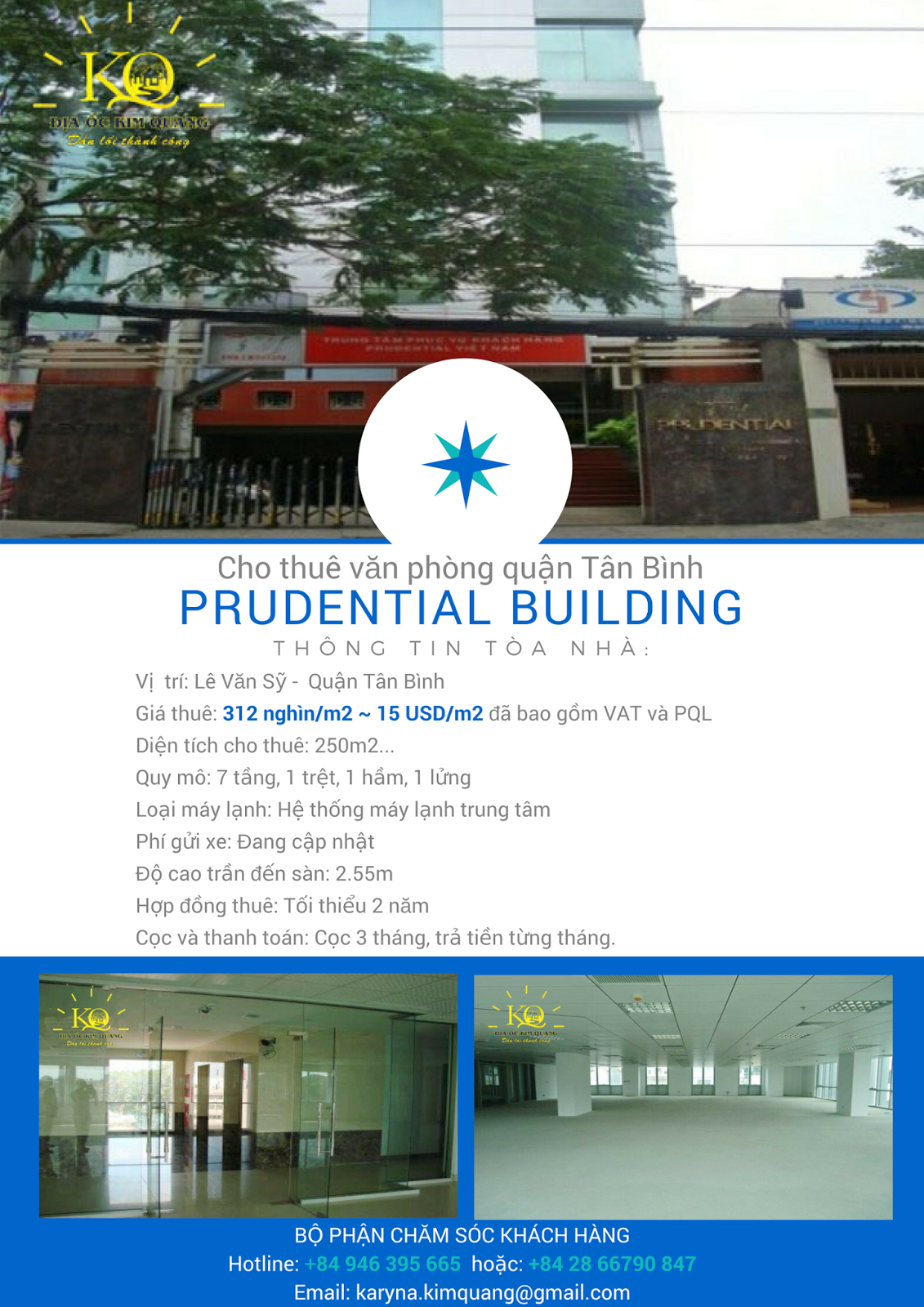 Cho thuê văn phòng quận Tân Bình Prudential building