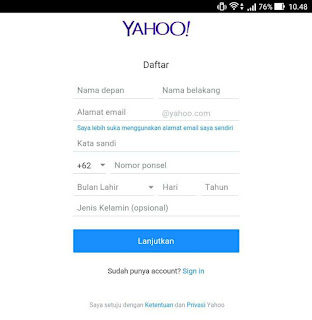 Daftar email yahoo