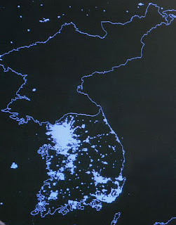 North Korea in the dark...