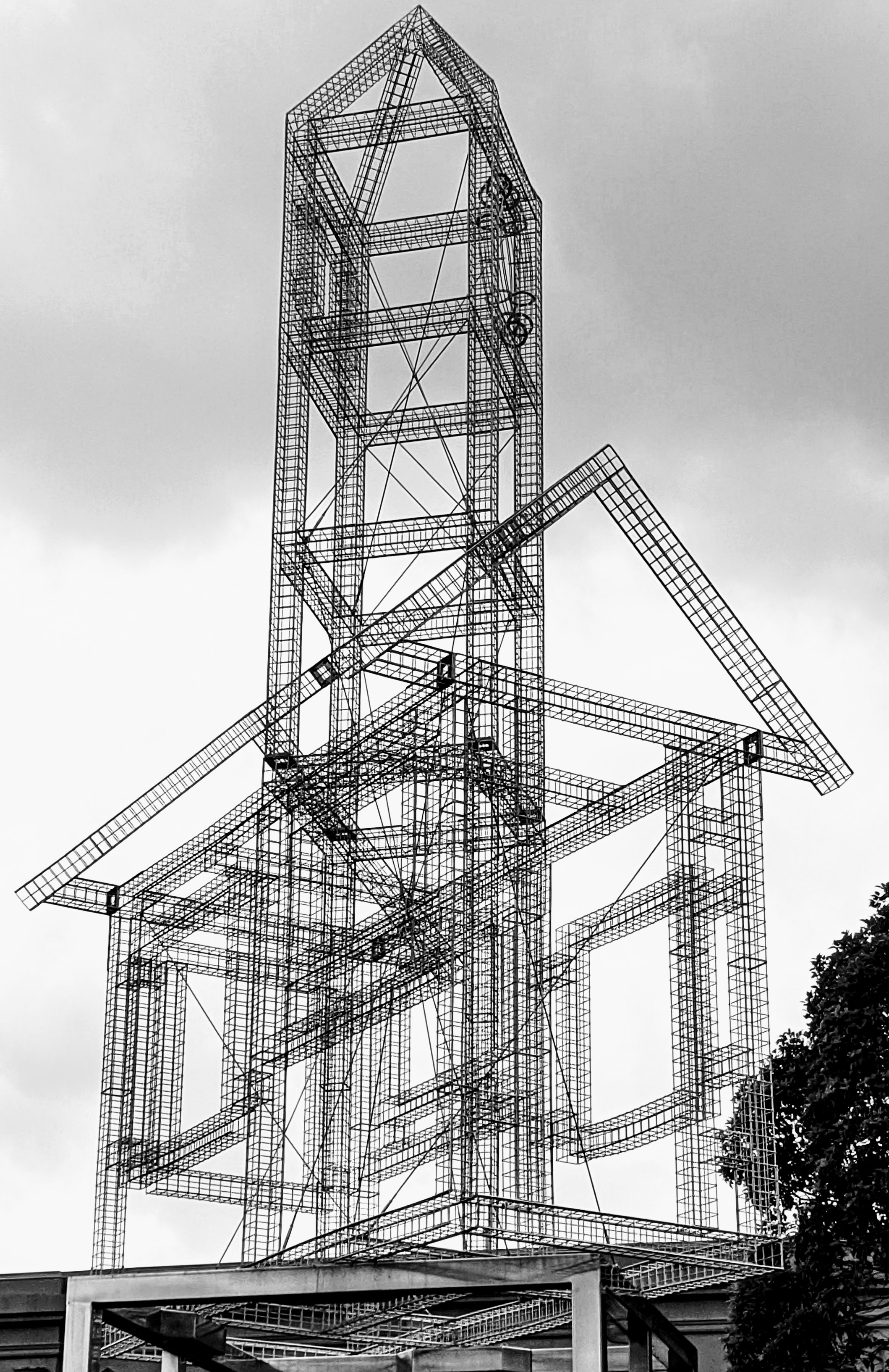 'Ghost Tower' sculpture by Louise Purvis