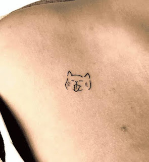 22 Minimalist Fine Line Art Kitty Cat Tattoos On The Ribcage