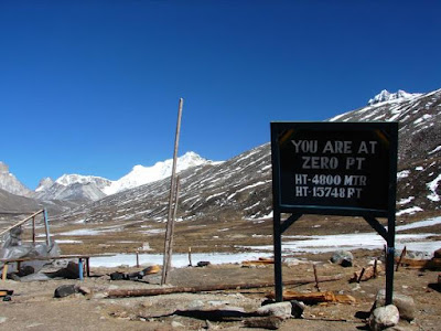 Zero Point in Yumthang Valley