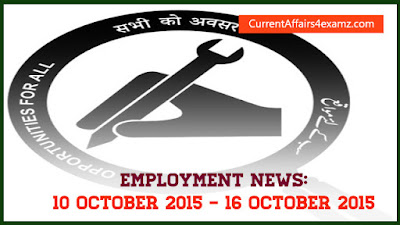 Employment News October 2015