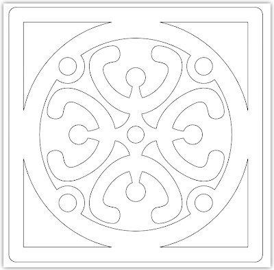 tile free hand embroidery pattern