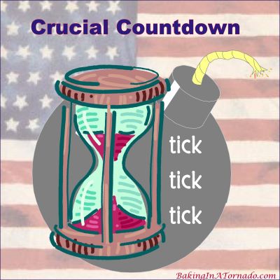 Crucial Countdown | graphic designed by, featured on, and property of Karen of www.BakingInATornado.com | #MyGraphics #Vote