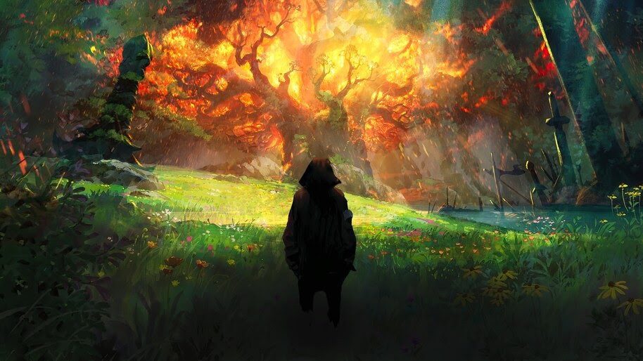 Fantasy, Burning, World Tr ee, Teldrassil, World of