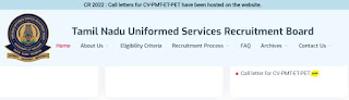 : TNUSRB Constable 2022 CV-PMT-ET-PET Admit Card
