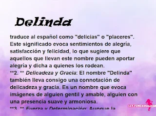 significado del nombre Delinda