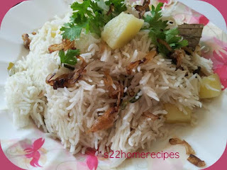 Potato bagara rice/Hyderabadi Aloo bagara rice