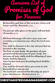 Awesome List of Promises of God for Finances