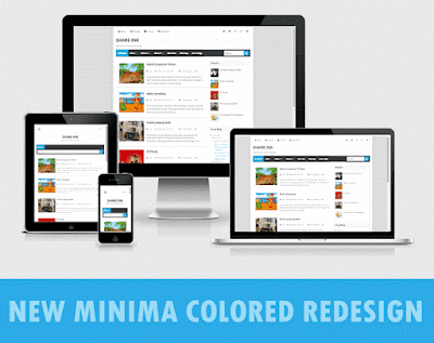 تحميل اسرع قالب بلوجر minima colored redesign معرب 2016