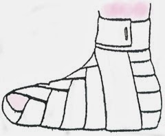 bandage pied