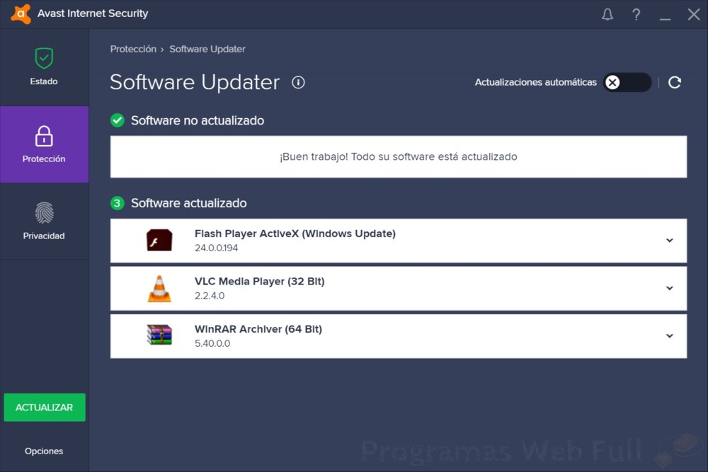 Avast 2017 software updater