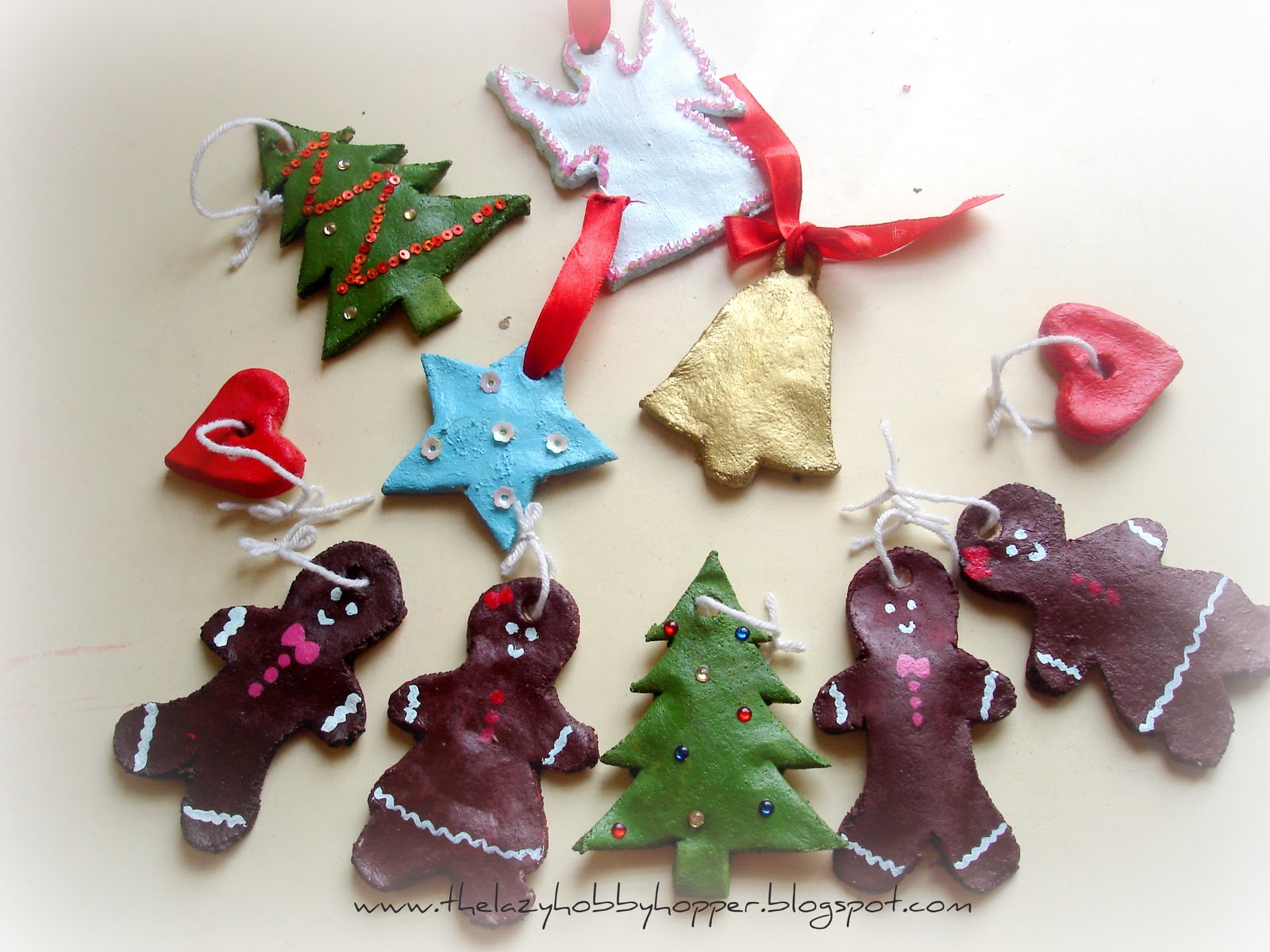 The Lazy Hobbyhopper Salt dough  Christmas  ornaments 