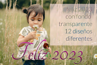 Feliz 2023 en PNG - Para diseños de felicitaciones