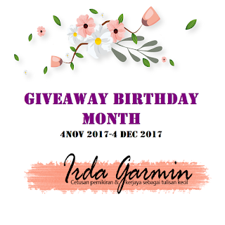 Giveaway pertama dari blog irdagarmin.