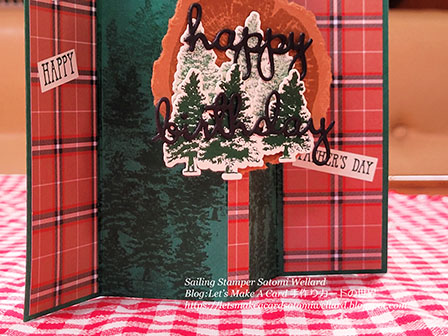 Stampin'Up! Routed in Nature Inside Out Gate Fold Father’s Day Card by Sailing Stamper Satomi Wellard
