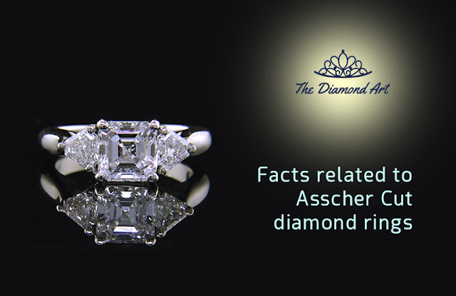 Charming Asscher Cut Diamond Engagement Ring