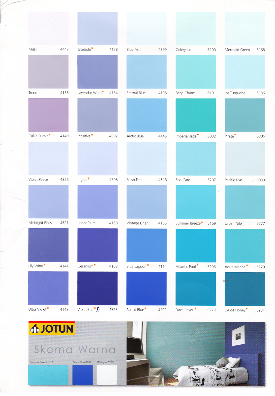  JOTUN  PAINT COLLECTION KOLEKSI WARNA  CAT  JOTUN 