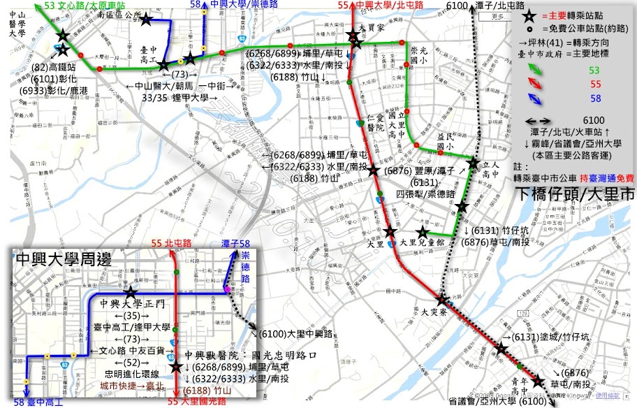 中興/大里區TTJ路網圖