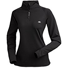 Nordcap Damenfunktionsshirt, schnelltrocknendes Langarm-Shirt in Schwarz, für Sport & Outdoor-Aktivitäten, Herren-Thermoshirt (Größe: M - 3XL)