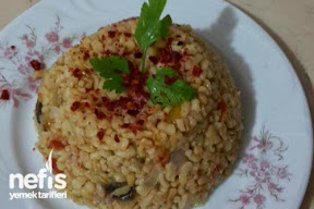 Patlıcanlı Bulgur Pilavı