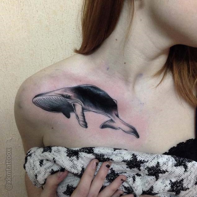 50 tatuagens de baleia para mulheres