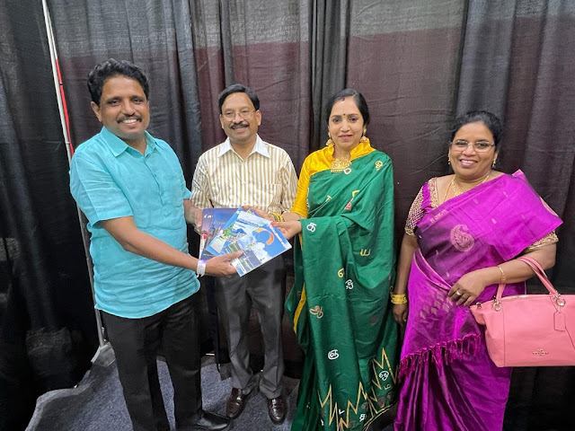 Famous writer Dr.Thamizhachi Thangapandian MP releasing the books written by 'Paradesi' Alfred R.Thiyagarajan and the celebrity writer Su.Venkatesan MP receiving the first copies