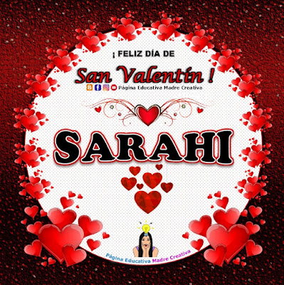 Feliz Día de San Valentín - Nombre Sarahi
