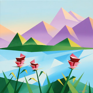 mark webster artist abstract mountain landscape