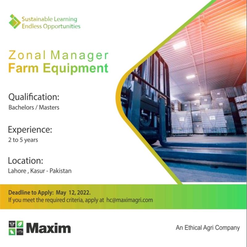 Maxim Agri Pvt Ltd Jobs For Zonal Sales Manager