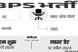 द इंस्टिट्यूट ऑफ पर्सनल सेलेक्‍शन (आईबीपीएस) ने 7145 पदों पर भर्ती, सैलरी 2 लाख 92 हजार तक (The Institute of Personal Selection (IBPS) has recruited 7145 posts, salary up to Rs 2 lakh 92 thousand.)