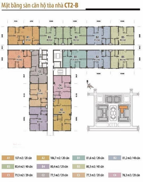 sơ đồ thiết kế căn hộ tòa ct2b