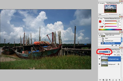 3 Membuat Langit Lebih Dramatis, Dengan Blending Mode Multiply Photoshop