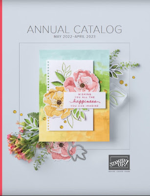 Cover of Stampin' Up! 2022-2023 Annual Catalog going live 3 May 2022
