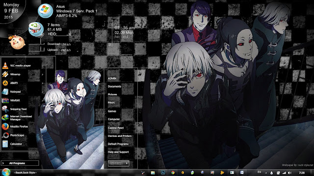 Theme Anime Tokyo Ghoul For Windows 7