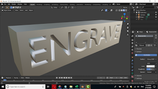 Engrave 3D TEXT - Blender 2.8 beginner tutorial 2020