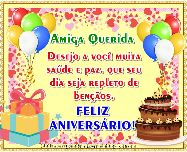 Blog Mensagem de Aniversário - Amiga