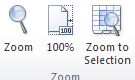 gambar menu zoom excel, 100%, zoom seleksi